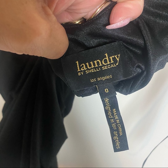 Shelli Segal Dress X-Back Ruched Jersey Bodycon black size 0 - Picture 14 of 15